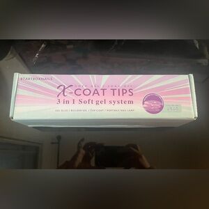 BTARTBOXNAILS Press On French Nails (Nude with White Tip) - Extra Short Square